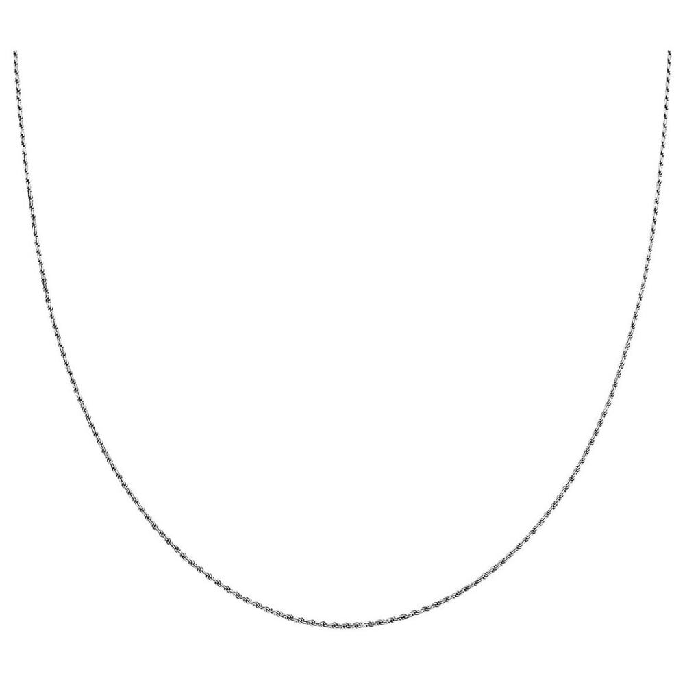Italian Rhodium Over Sterling Rope Chain Necklace 22" 3.5 - Picture 3 of 6